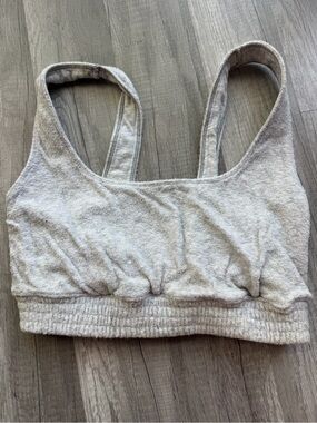 Gilly Hicks Light Gray Terry Cloth Sports Bralette